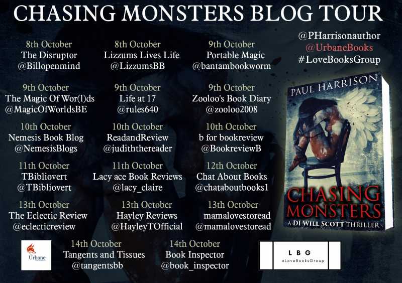 Chasing Monsters Blog Tour: Promo @PHarrisonauthor     @UrbaneBooks   #LoveBooksGroup