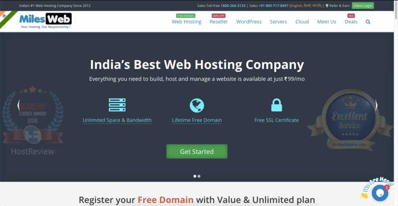 Cheapest Web Hosting In India - MilesWeb (Review) - Tele Trick Mania