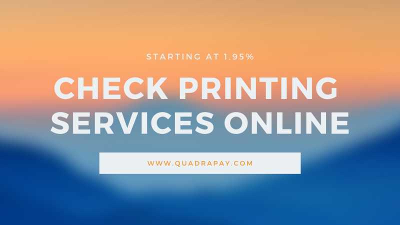 Check Printing Services Online. Get EChecks In 5 Minutes. Low Rates