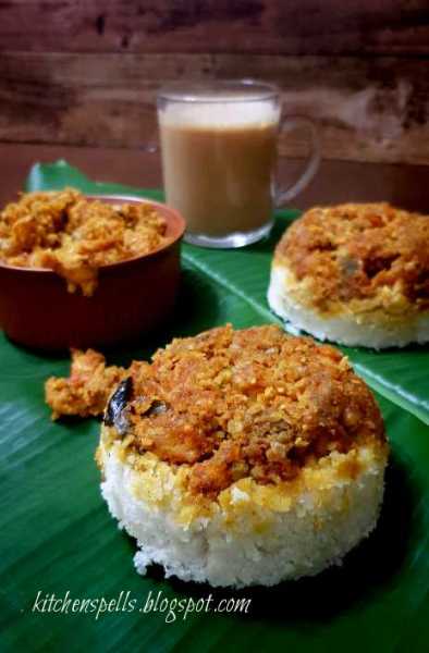 Chemmeen Puttu | Prawns Steamed Rice Cake