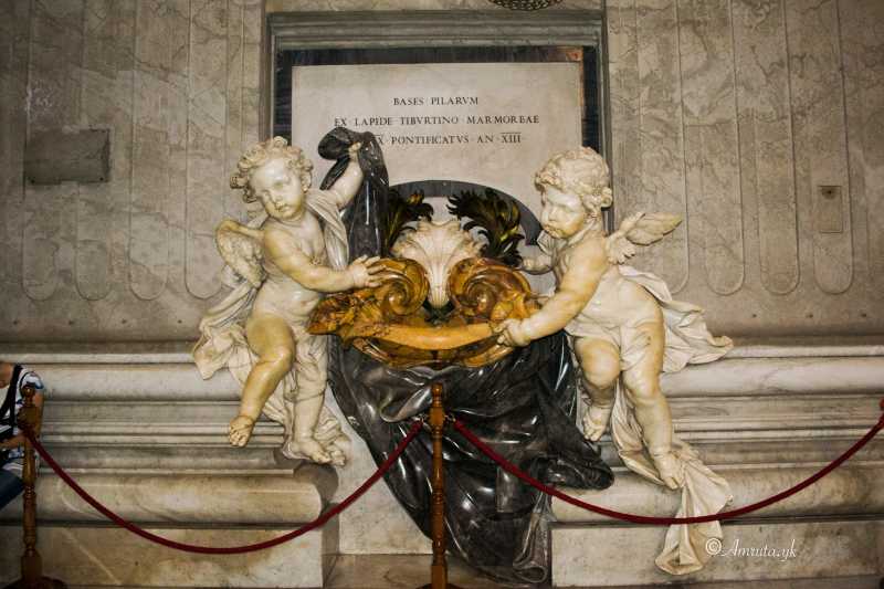 Cherub Holy Water Font At St. Peter
