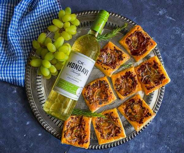 Chicken, Onion And Fig Puff Pastry Tarts