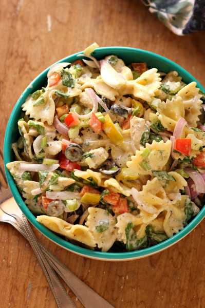 Chicken Pasta Salad With Creamy Mayo Dressing