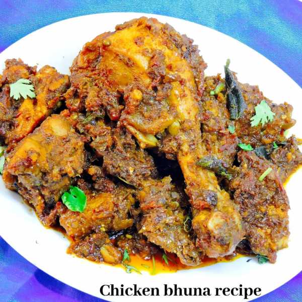 Chicken Bhuna Recipe | How To Make Bhuna Chicken Recipe - Silpa