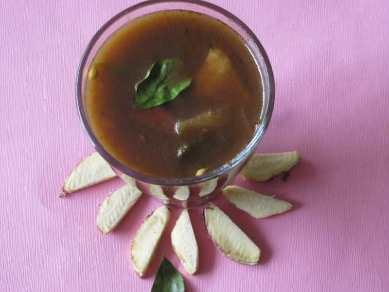 Chilakada Dumpa Pulusu (Sweet Potatoes Sour Stew)