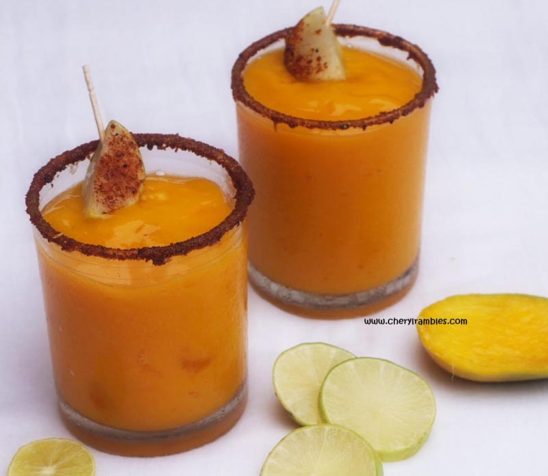 Chilli Lime Frozen Mango Slushie (Frozen Mango Mocktail)