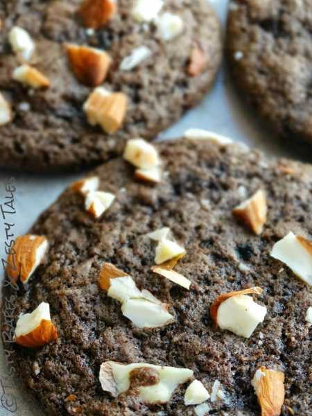 Chocolate Cake Batter Cookies With Almonds