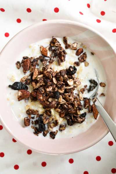 Chocolate Cherry Almond Granola | Vegan + Gluten-Free - The India Edition