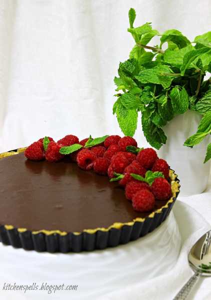 Chocolate Raspberry Tart - |No Bake|