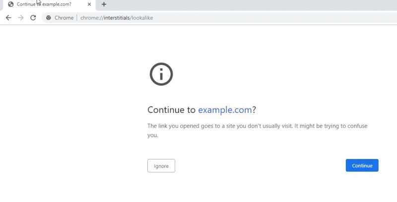 Chrome 75 Now Warns If You Visit Similar URLs In Browser