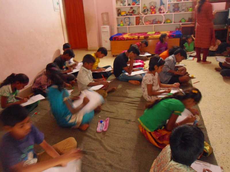Clicks Of Talent Test Conducted For Orphan Children