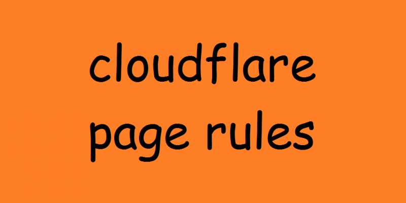 Cloudflare Page Rules For WordPress
