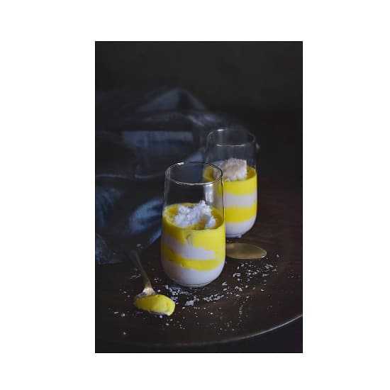 Coconut-Lemon Mousse Trifle (3 Ingredients) Vegan + Glutenfree