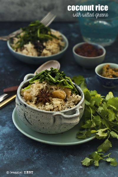 Coconut Rice + Wilted Greens