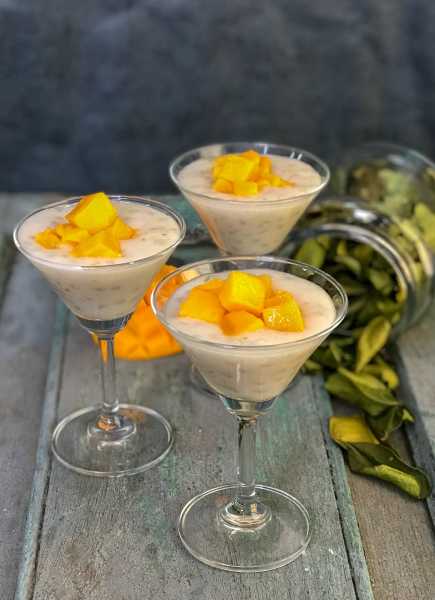 Coconut Tapioca Pudding With Kaffir Lime And Mango