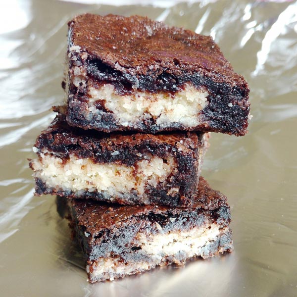 Coconut Brownies #creativecookieexchange - FLOURS & FROSTINGS
