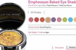 Colorbar Baked Eye Shadow in Scorching Sun!