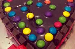 Colorful Choco-Fudge cake