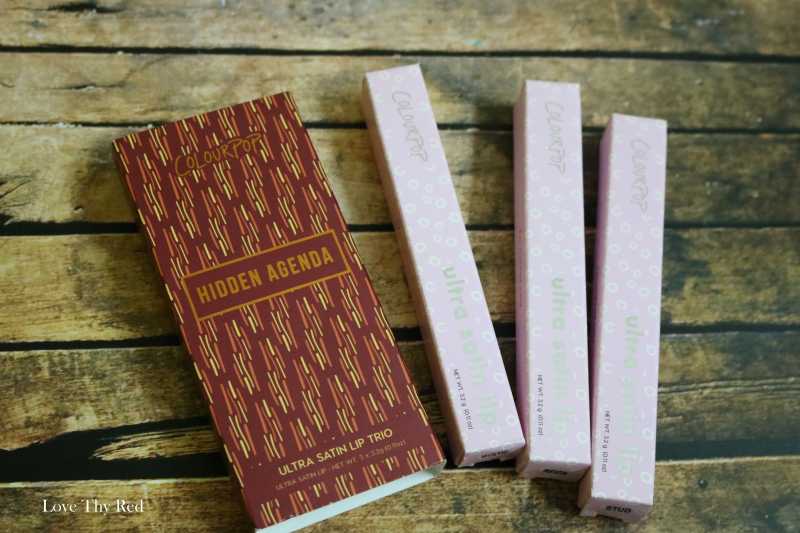 Colourpop Ultra Satin Lip Trio HIDDEN AGENDA Review | Swatch | FOTD
