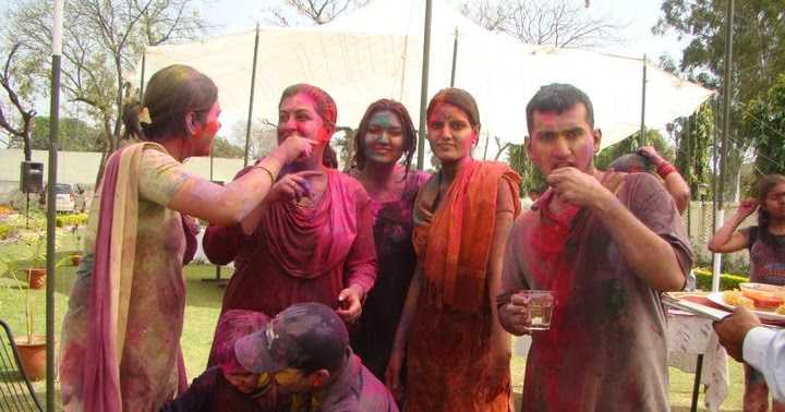 Colours Of Holi And Joys Of Motherhood. 