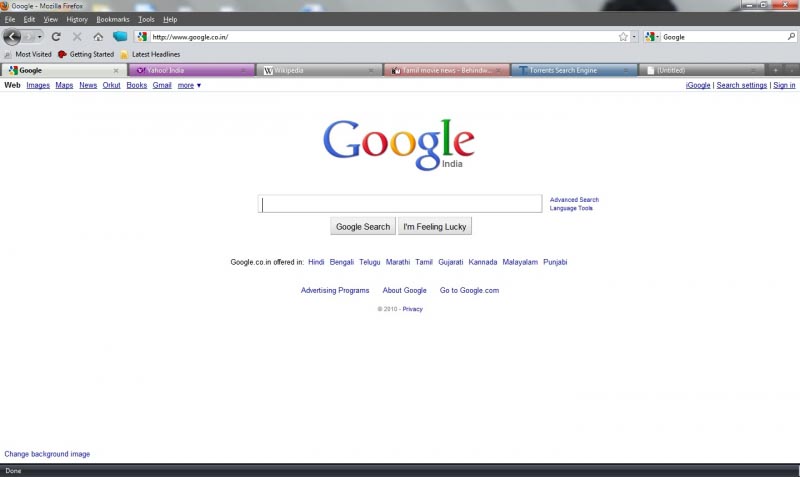 Colours On Firefox Tab