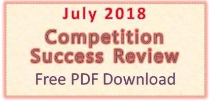 Competition Success Review July 2018 Free PDF Download