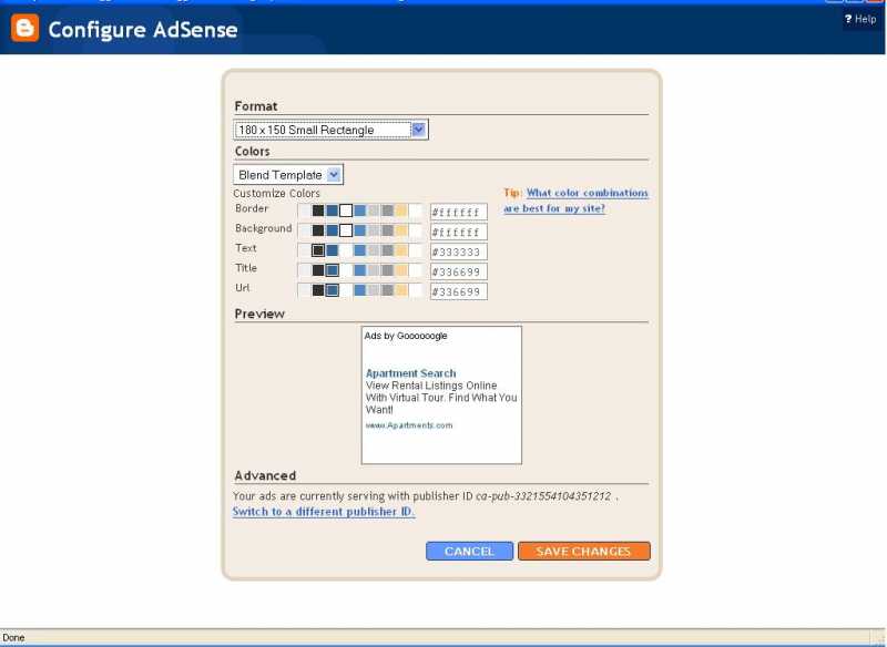 Configure Adsense Step Six