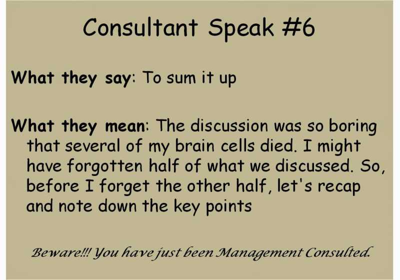 Consultant Speak #6