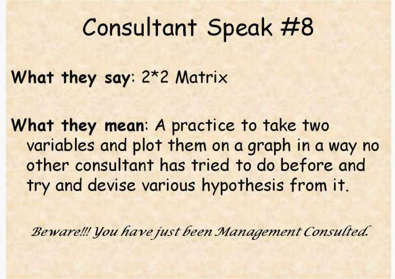 Consultant Speak #8