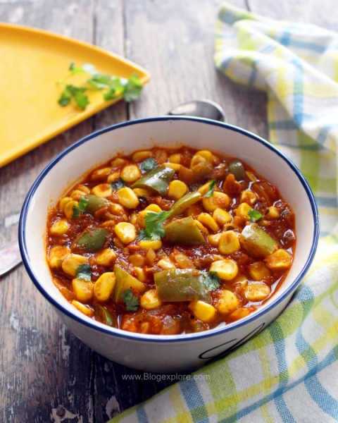 Corn Capsicum Curry Recipe | Sweet Corn Capsicum Gravy - Blogexplore