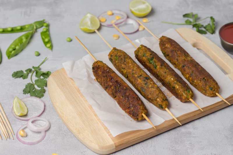 Corn And Peas Seekh Kebab Recipe - Vegetable Seekh Kebab - Indian Vegetarian Recipes By Siddhi - Quick Recipes & Cooking Ideas