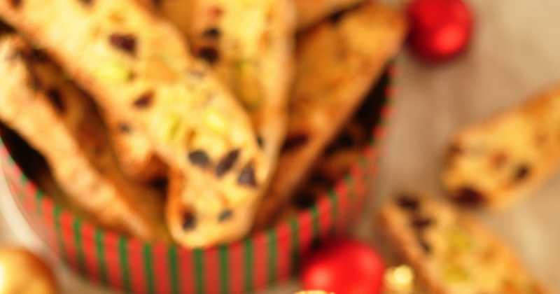 Cranberry Pistachio Orange Biscotti