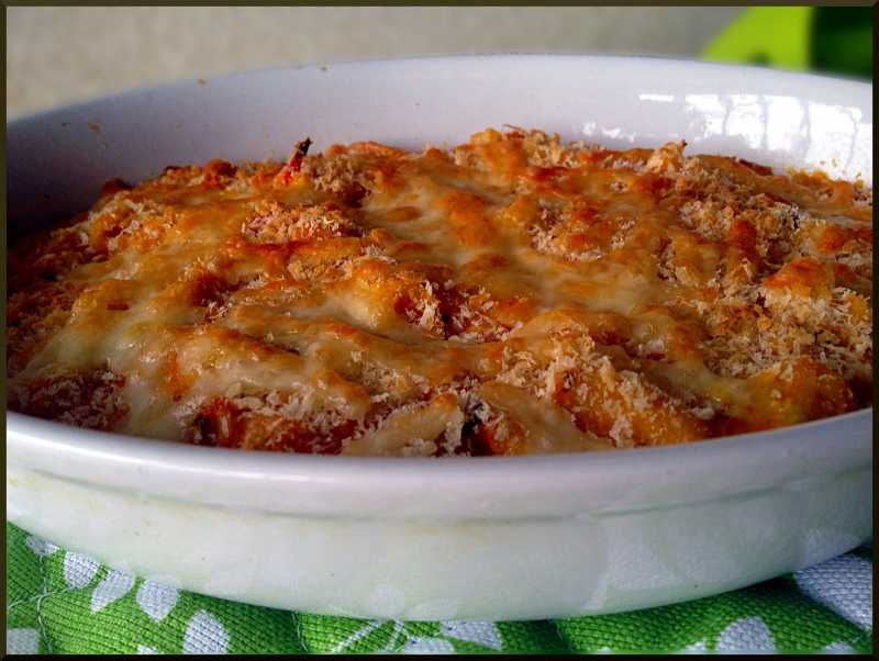 Creamy Macaroni Bake (with Vegetables, Tofu And Ham)