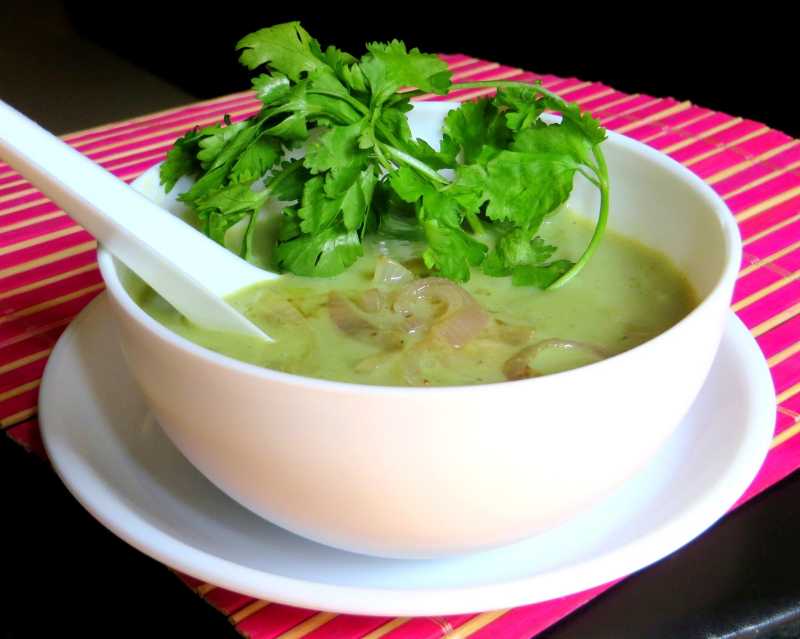 Creamy Sweet Potato & Coriander Soup