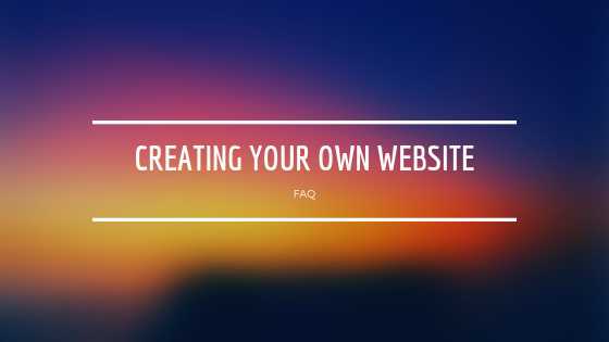 Creating Your Own Website | Yadav Venugopal Freelance Content Professional | Yadav Venugopal