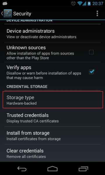 Credential Storage Enhancements In Android 4.3