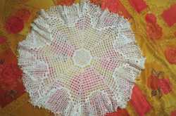 Crochet Table Mat with beads