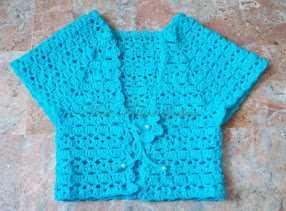 Crochet V Neck Shrug