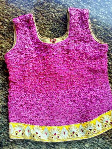 Crochet Top For Net Lehanga.