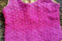 Crochet top for Net Lehanga.