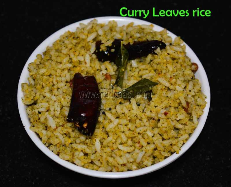Curry Leaves Rice Recipe | How To Mak Karuvepilai Sadam | Lunchbox Ideas