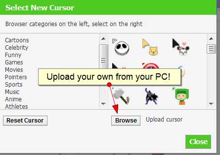Cursors For Your Facebook!