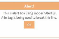 Custom JavaScript Alert Box with modernAlert.js