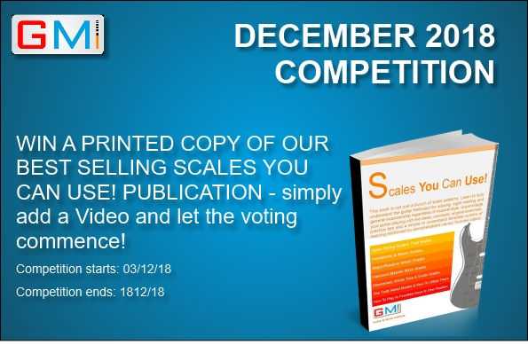 DECEMBER 2018 GMI COMPETITION – WIN A COPY OF SCALES YOU CAN USE! | GMI - Guitar & Music Institute Online Guitar Lessons