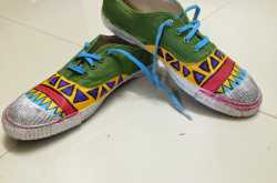 DIY : COLORFUL CANVAS SHOES 