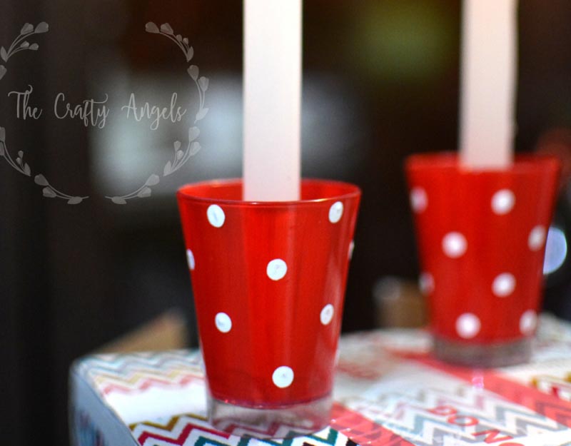 DIY Christmas Advent Candle Holders With Shot Glass -
