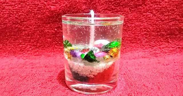 DIY Christmas Gel Candles