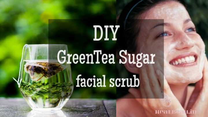 DIY Green Tea Sugar Facial Scrub - Skin Care Routine