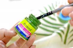 DIY Painted curtains with Fevicryl Fabric paints -