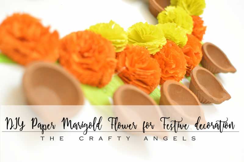 DIY Paper Marigold Flowers For Festive Decoration -